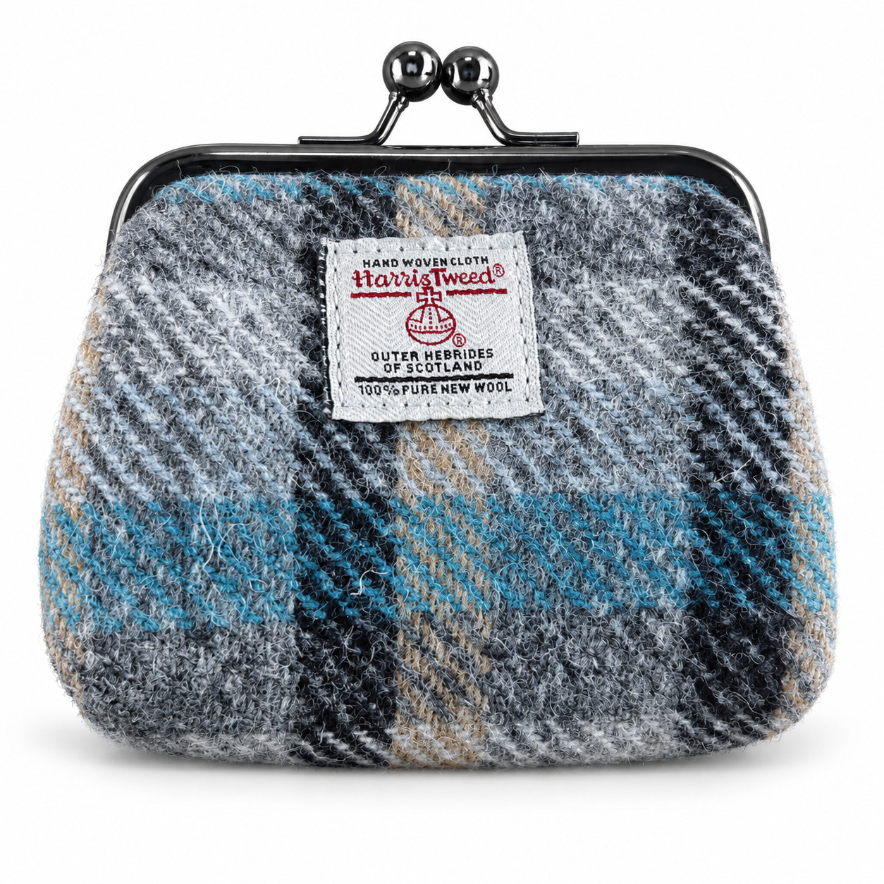 Islander (Tartan) The Coin Purse Made of Harris Tweed 100% Pure Wool Hand Woven