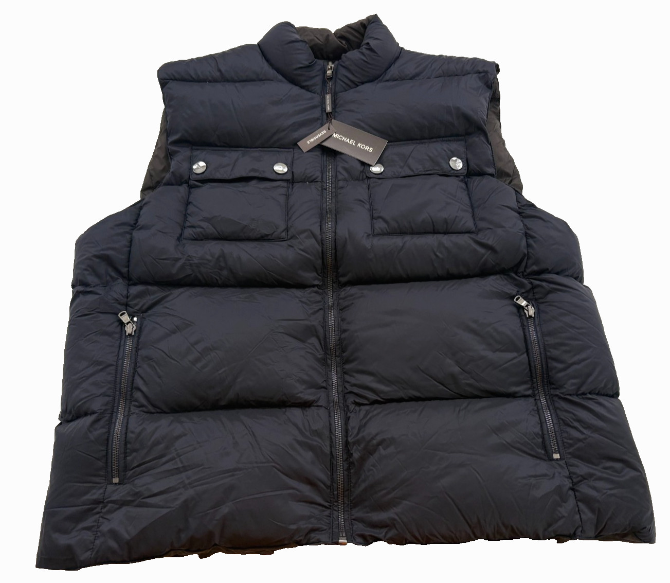 $395 NEW Michael Kors Reversible Down Puffer Vest Men\'s Sz. XXL