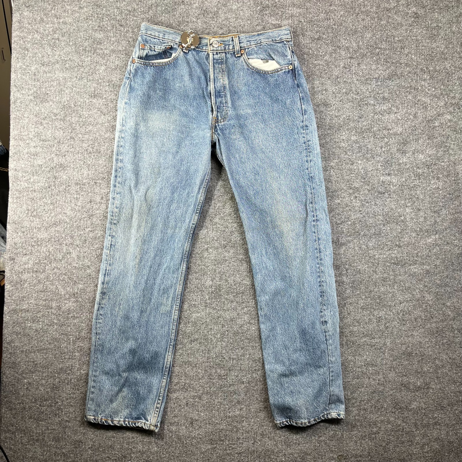 Vintage Levi\'s Jeans Mens Blue Denim Pockets Classic Straight Button Fly - 32X29