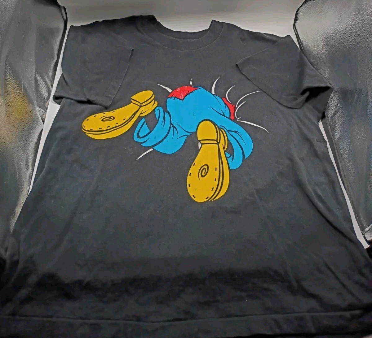 Mickey & Co Shirt One Size Fits All Goofy Dual Graphic Vintage Tee Single Stitch
