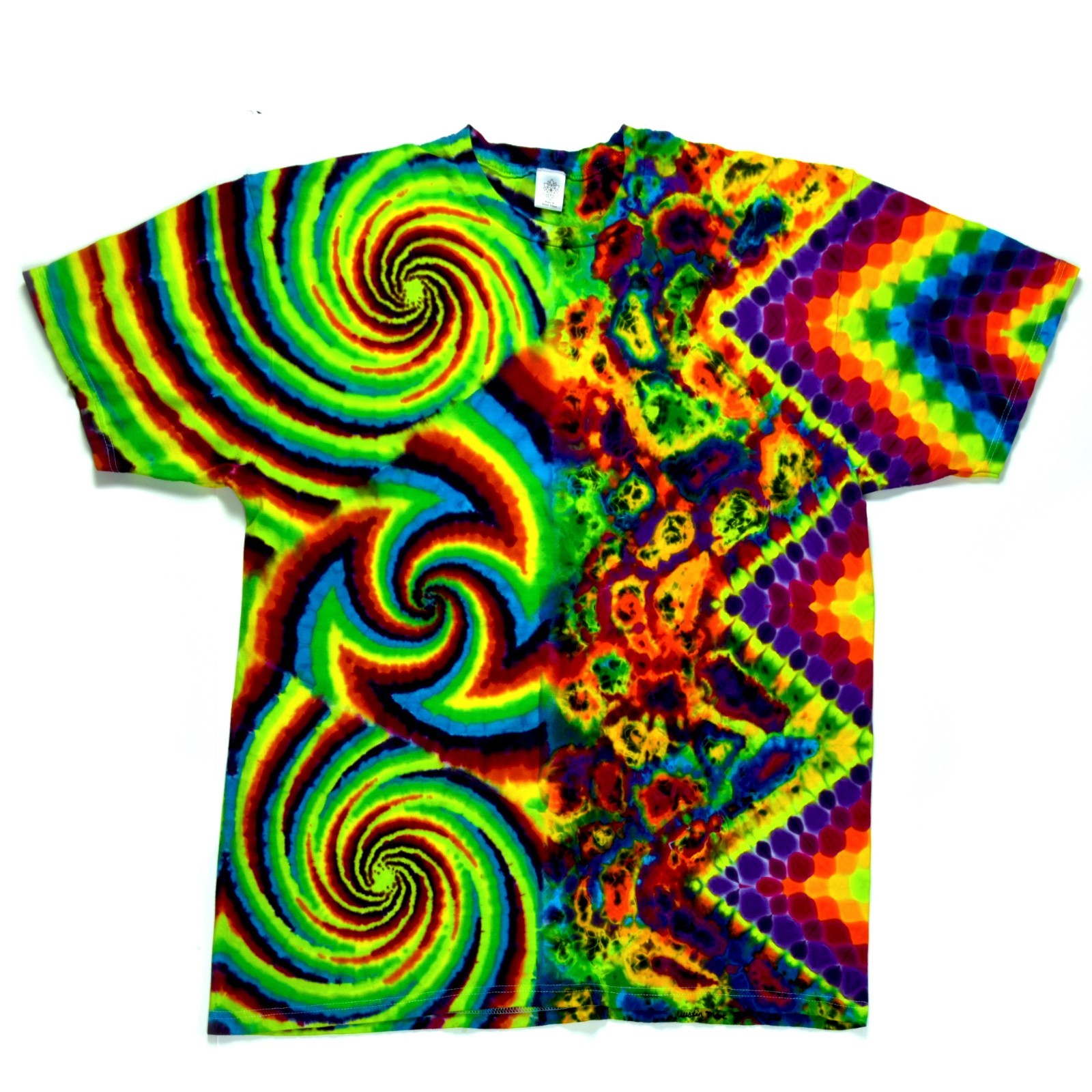 XL  Austin Mackereth Split Dyes N Good Vibes Tie Dye Shirt Grateful Dead Art