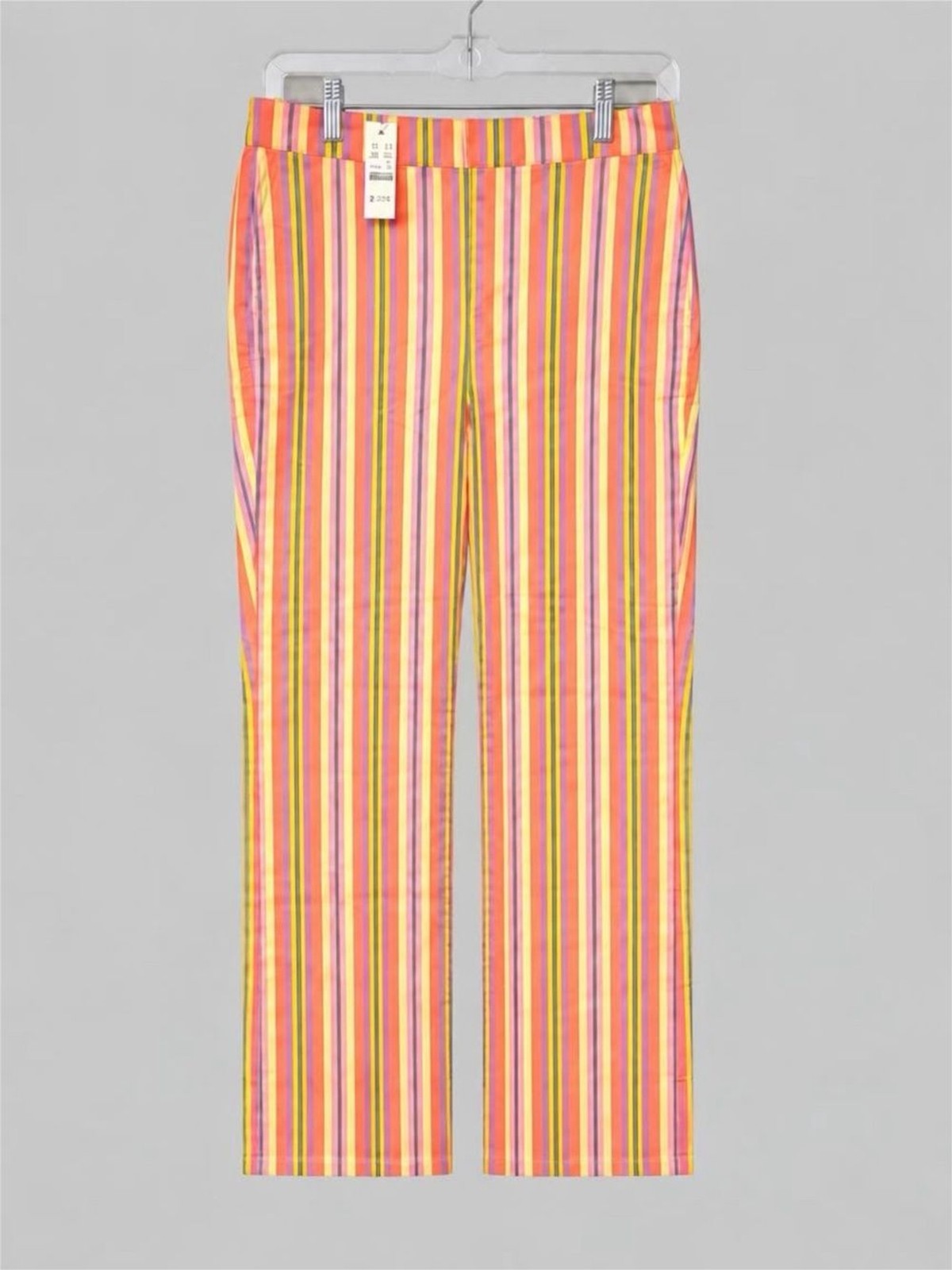 NWT J. Crew Striped Cotton Chinos in Pink and Yellow - 26