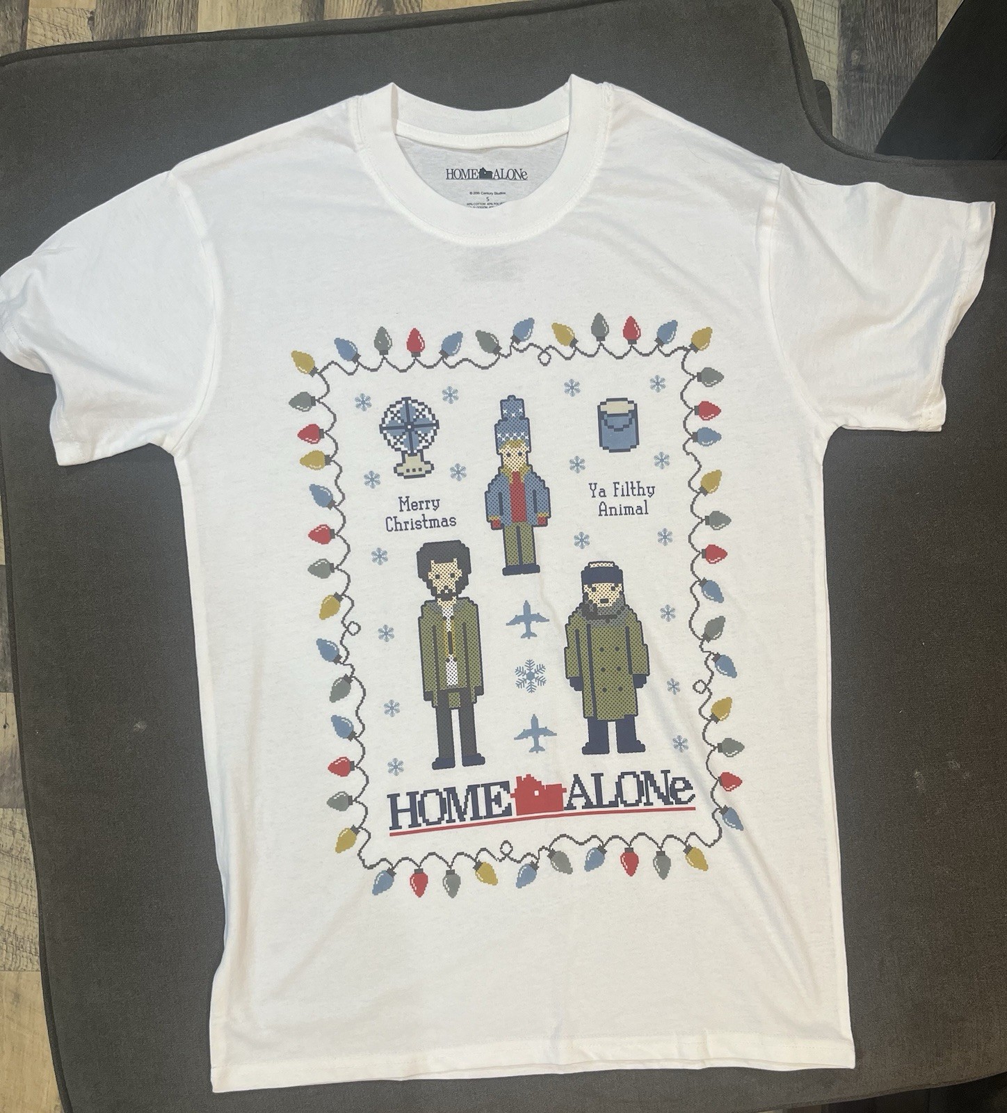 Home Alone Movie Hipster Unisex T-Shirt Size Small White