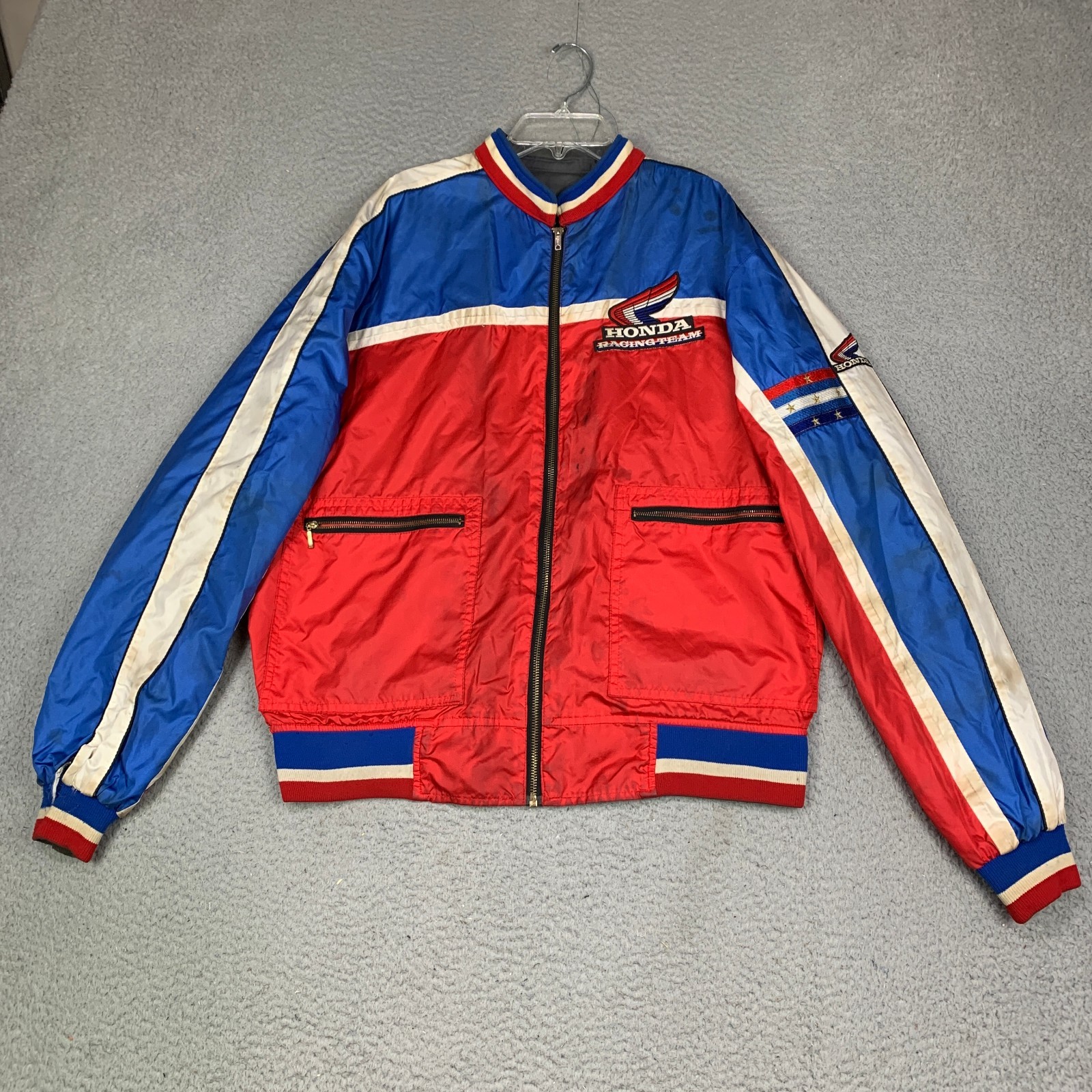 Vintage Hondaline Jacket XL Motocross ATC Racing Reversible Japan 80s RARE