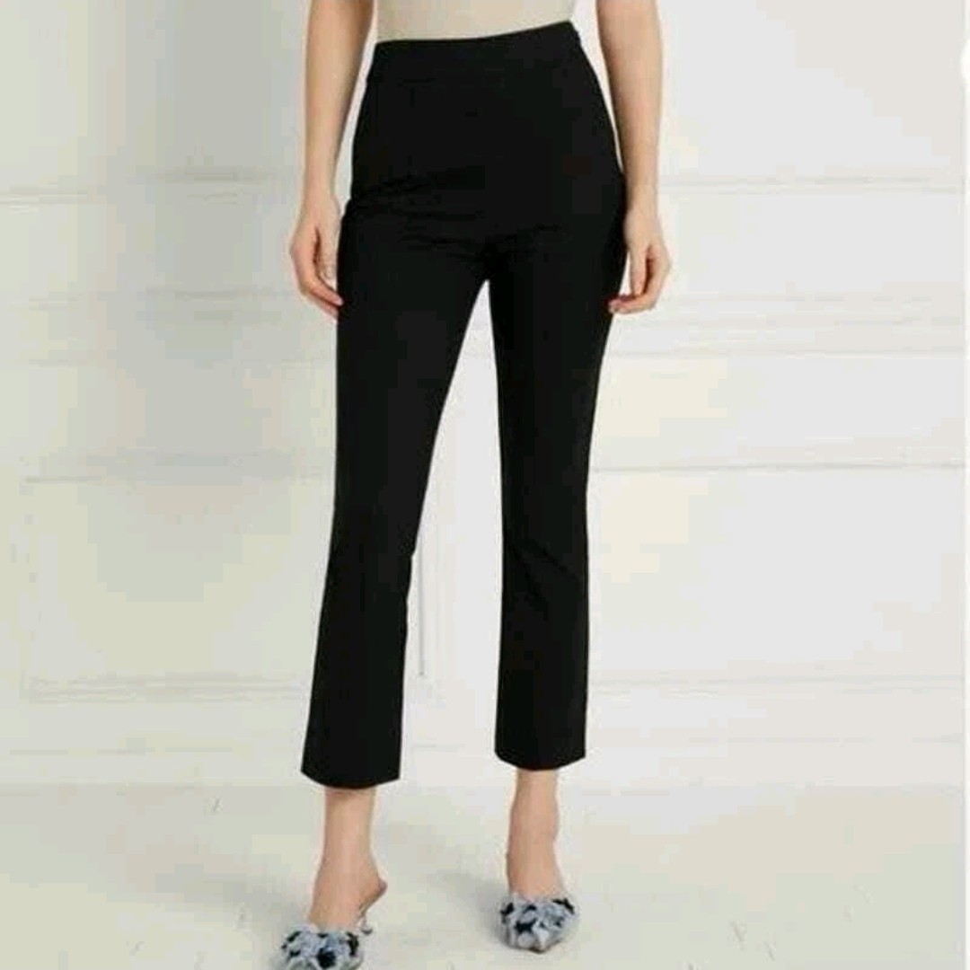 Hill House Womens Claire Pull On Black Cropped Pants‎ Sz M NWT Office Academia