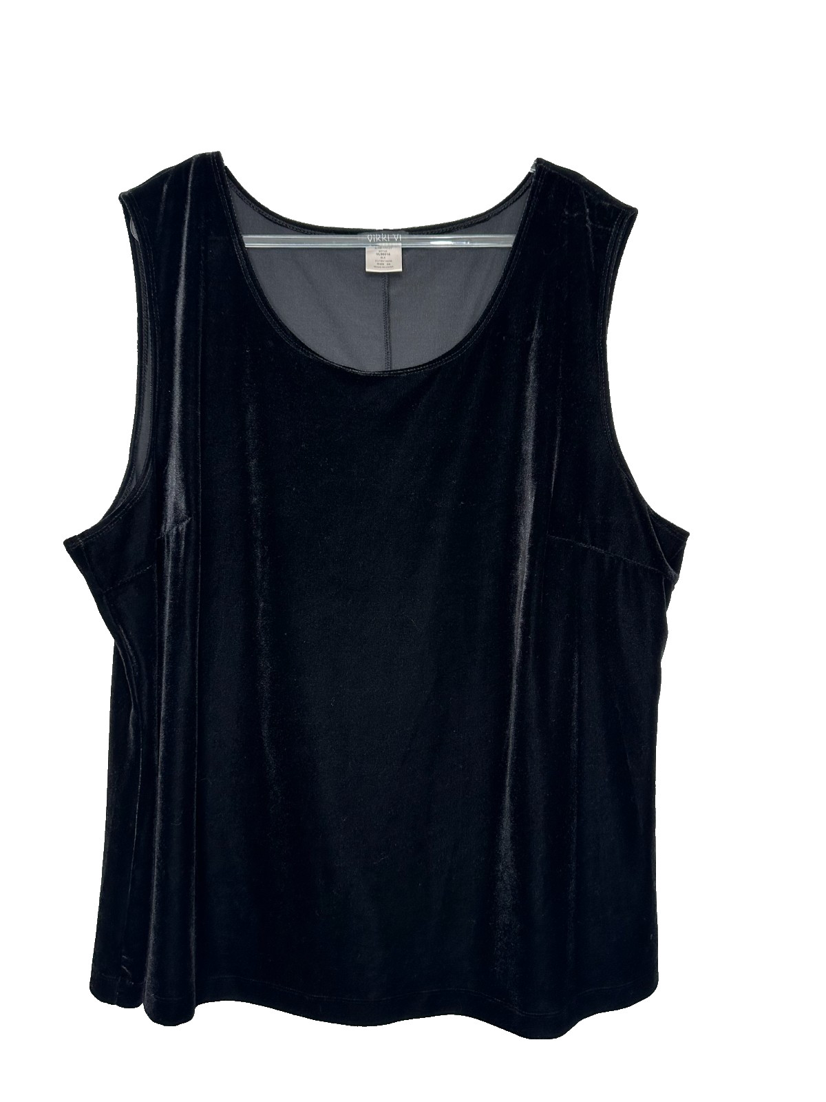 Vtg Vikki Vi Tank Top Shell Womens Size 3X Black Velvet Capsule Layering