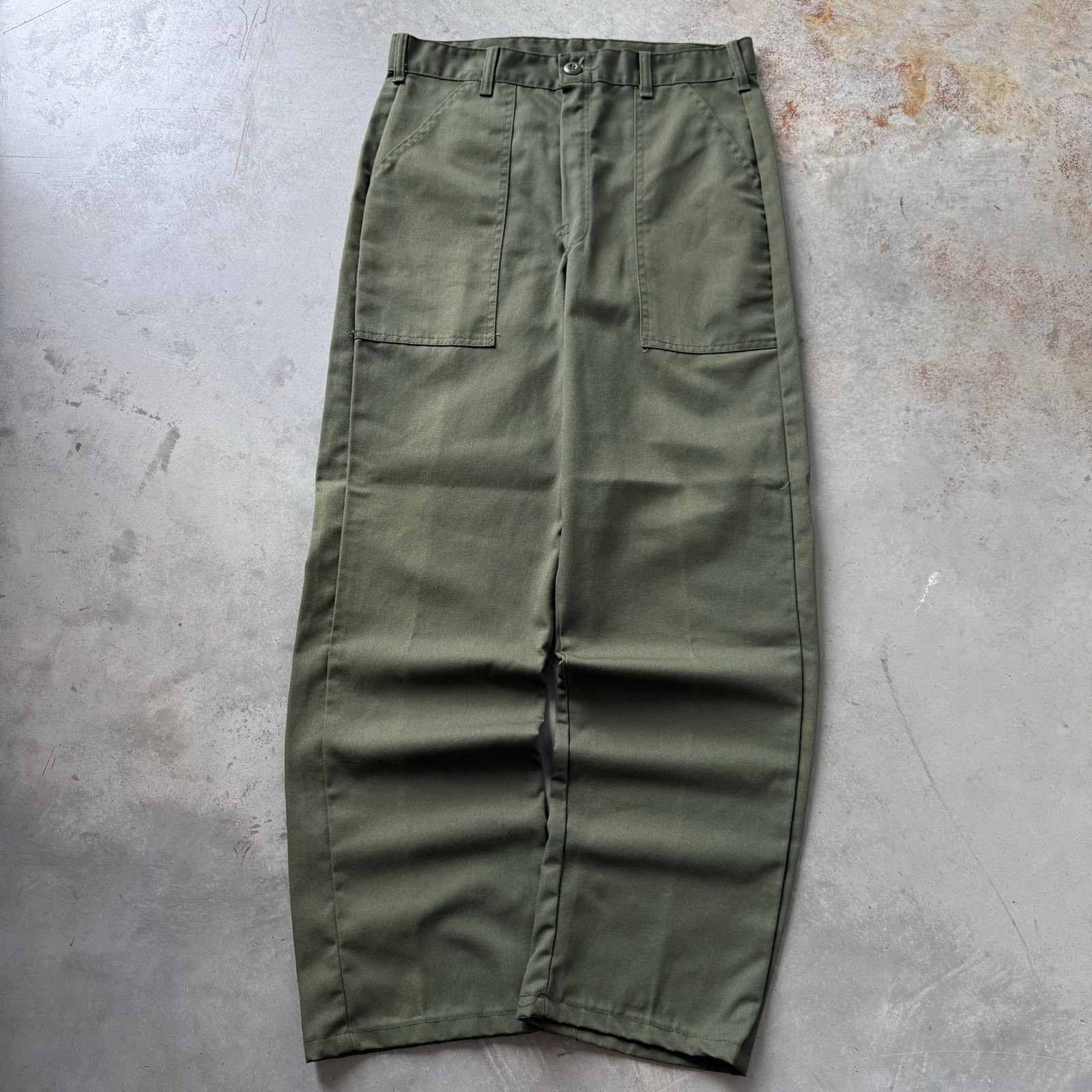 Vintage 80’s OG-507 Olive Green Military Fatigue Retro Trouser Pants Size 30x29