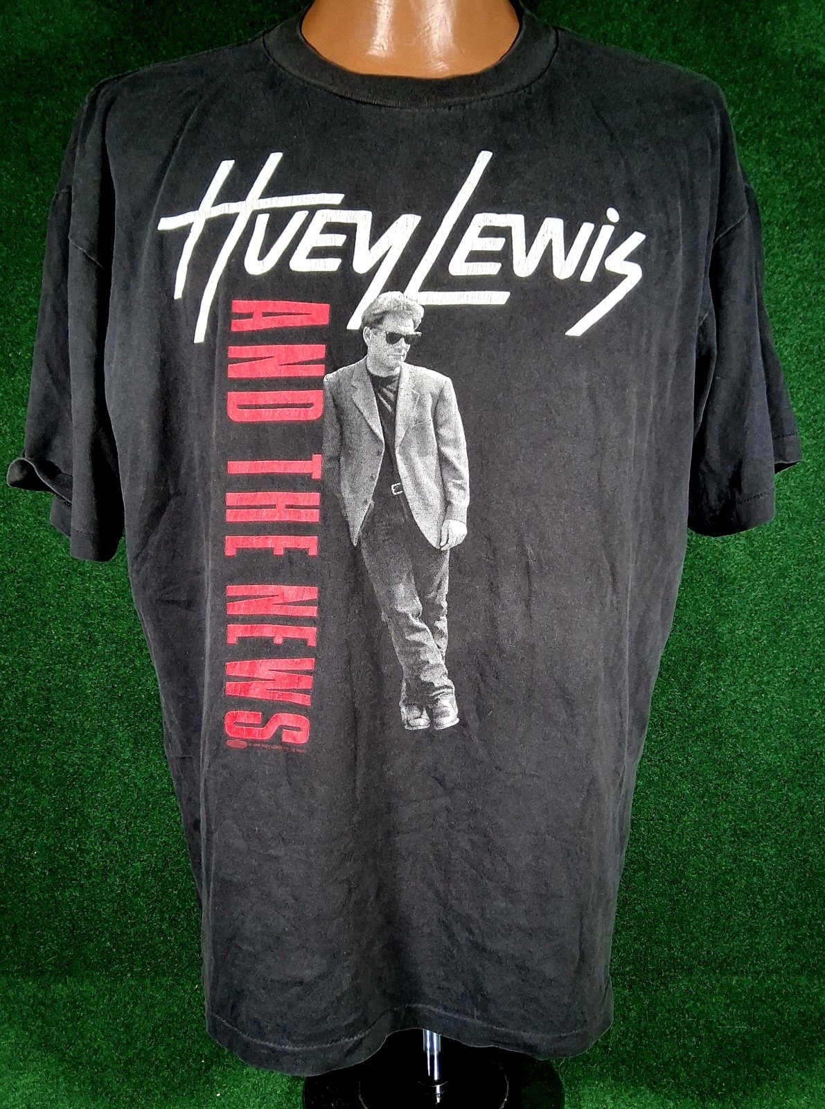 Vtg USA Huey Lewis & The News T Shirt Cotton XL 1996 Winterland Single Stitch