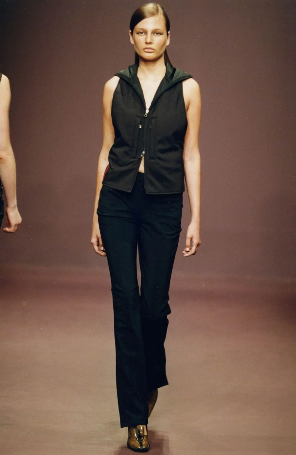 PRADA Milano: Archival Stretch Gabardine Trousers, Black