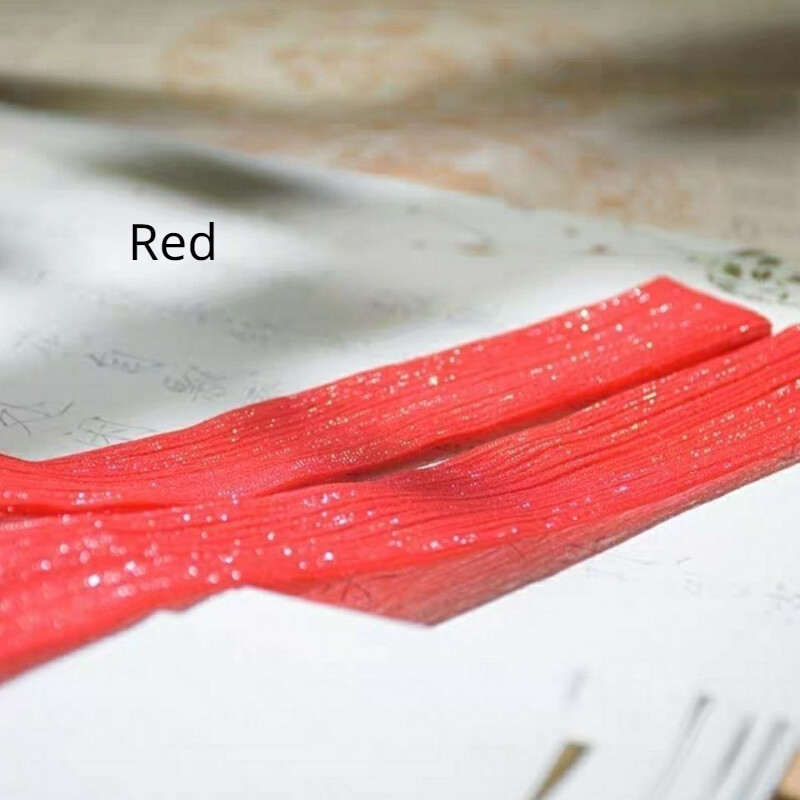 Shiny Chiffon Belt With Ribbon Dress Accessory