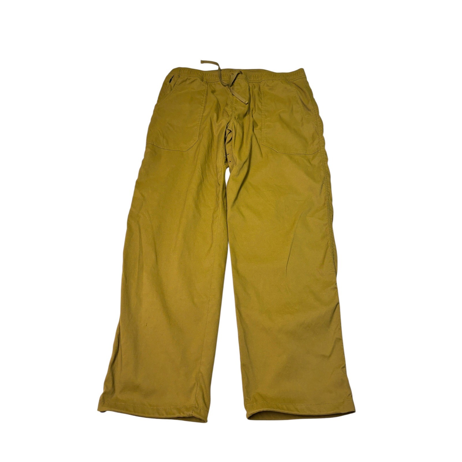 Prana Standard Tapered Pants Mens XL 36X30 Mustard Yellow Recycled Nylon Stretch