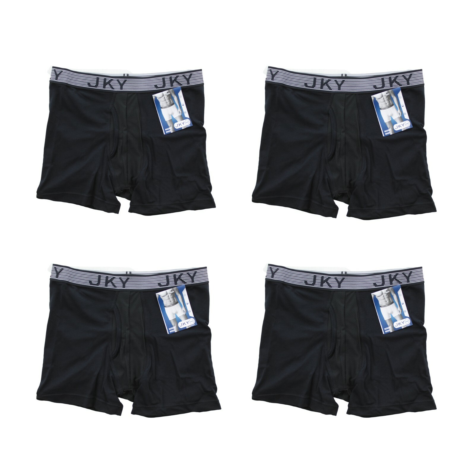 Jockey Mens Boxer Briefs,  JKY Athletic Sport Performance Microfiber, 4 PACK