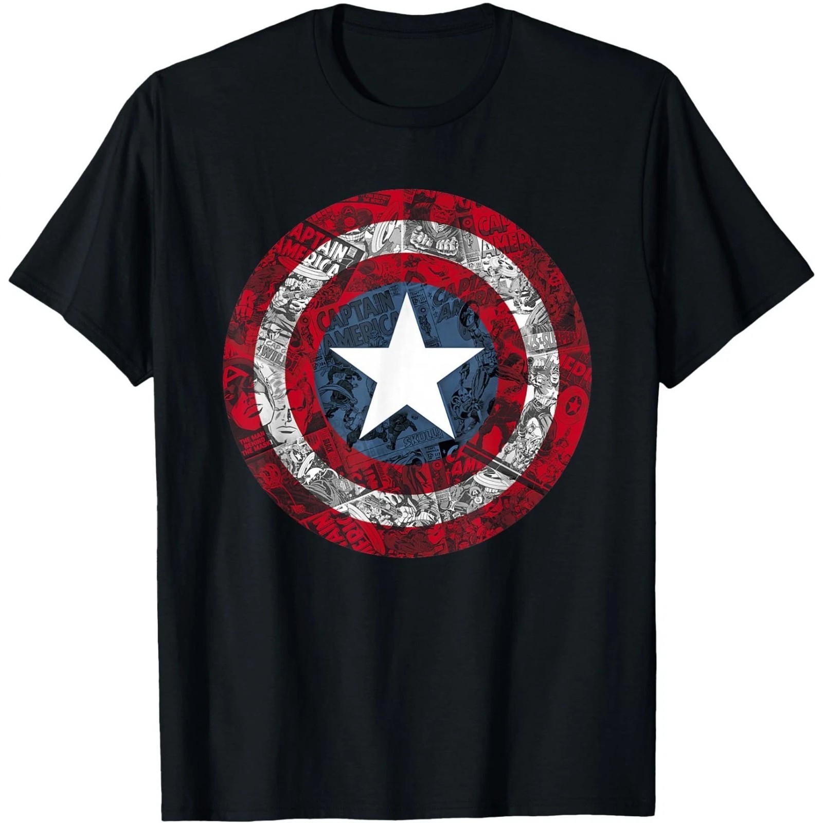 Marvel Captain America Avengers Shield Comic T-Shirt S-5XL FREESHIPS 