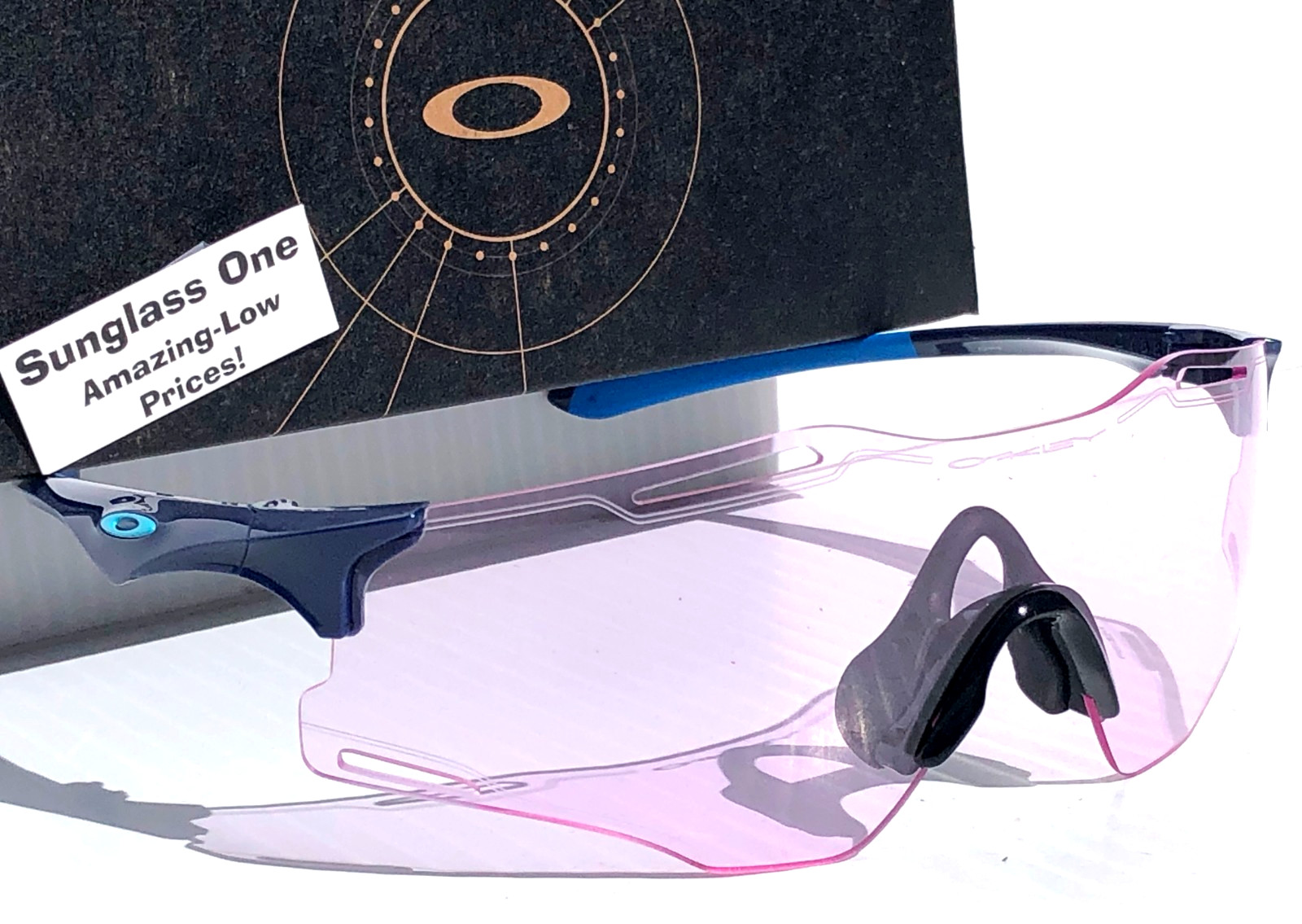 NEW Oakley CYBR ZERO Polished Navy PRIZM Low Light Lens Sunglass 9512D-04