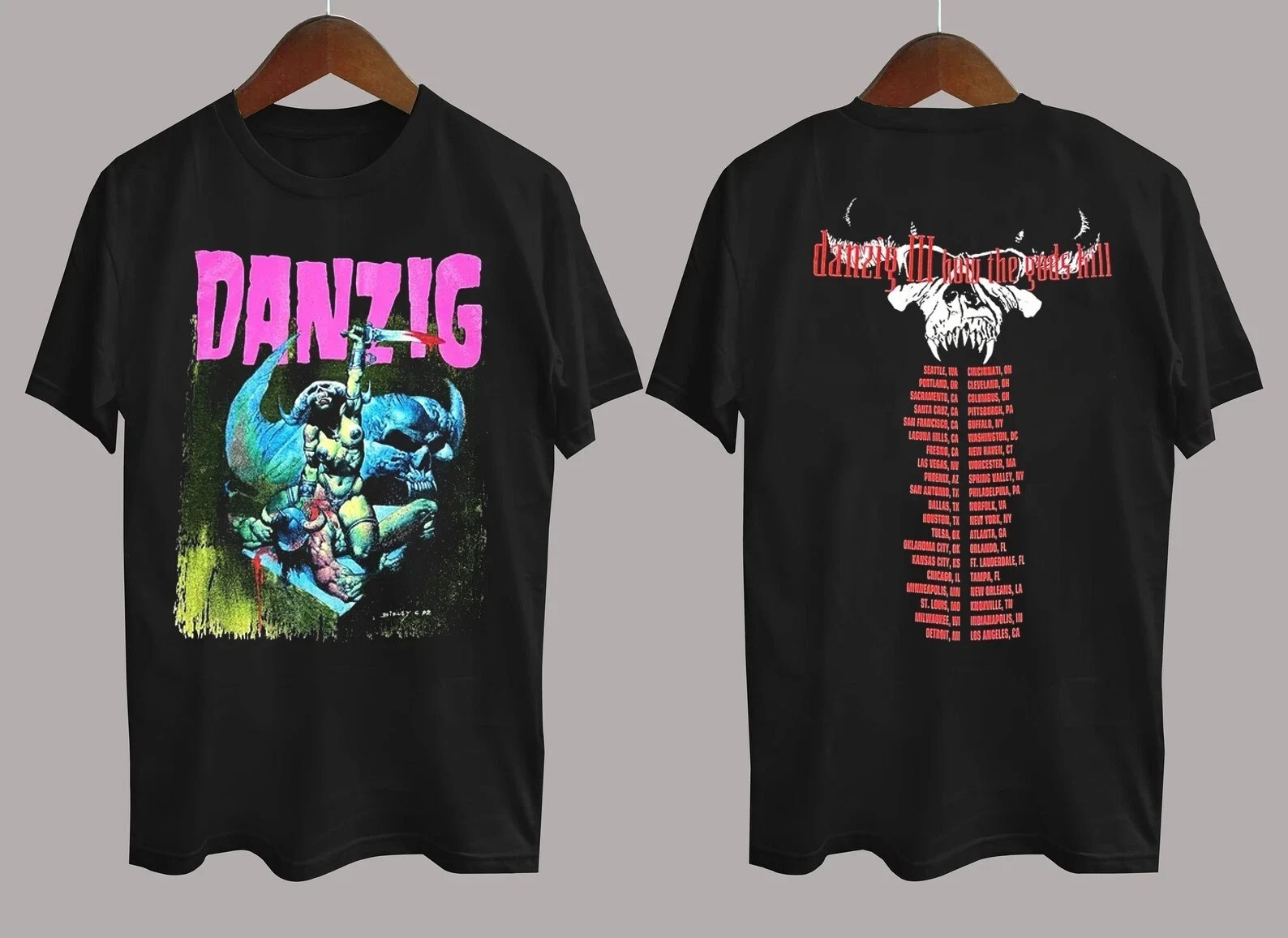 Danzig III How The Gods Kill Heavy Metal T-Shirt Black S-5XL