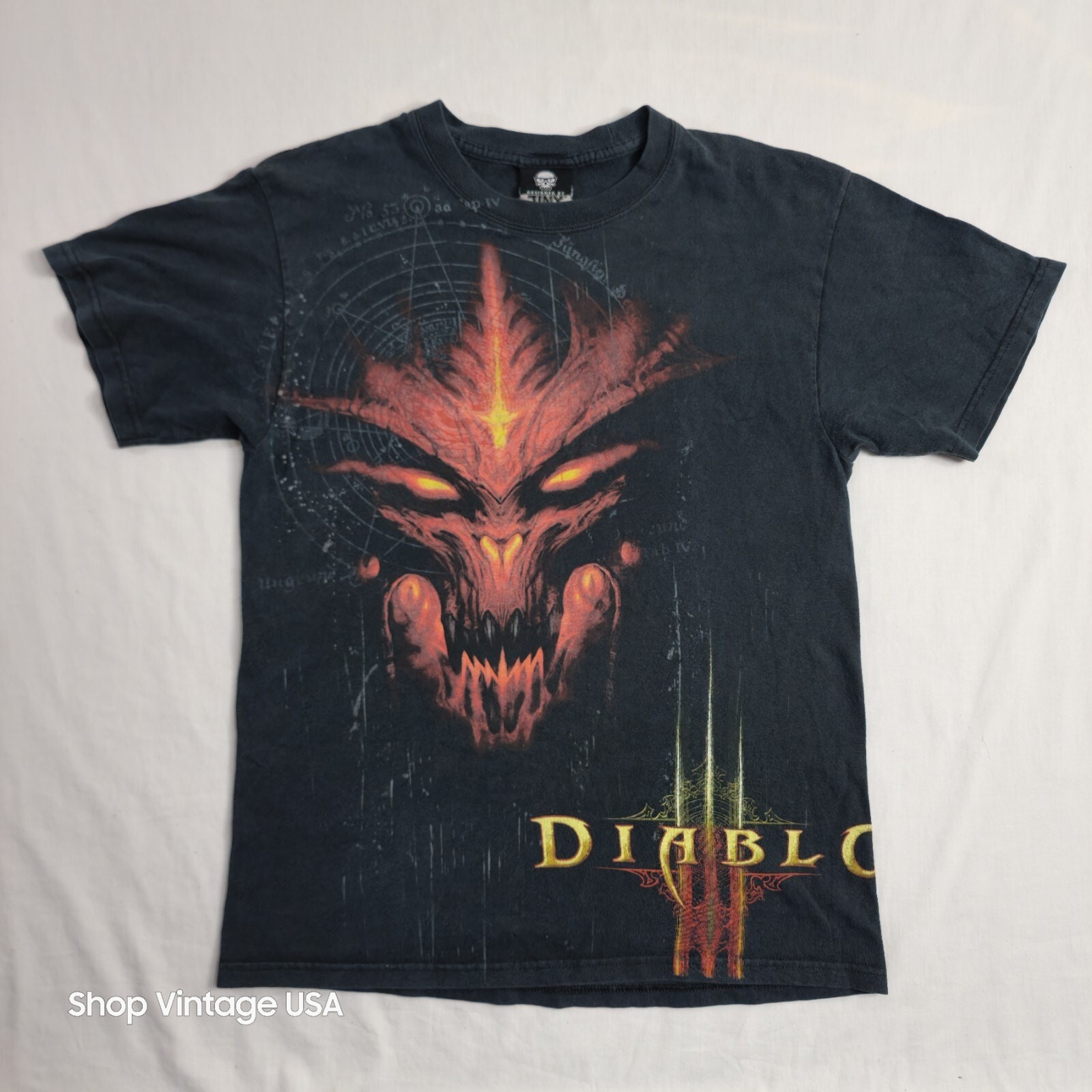 Diablo 3 III Promo T Shirt Mens Medium Black Video Game Blizzard Rare Jinx EUC