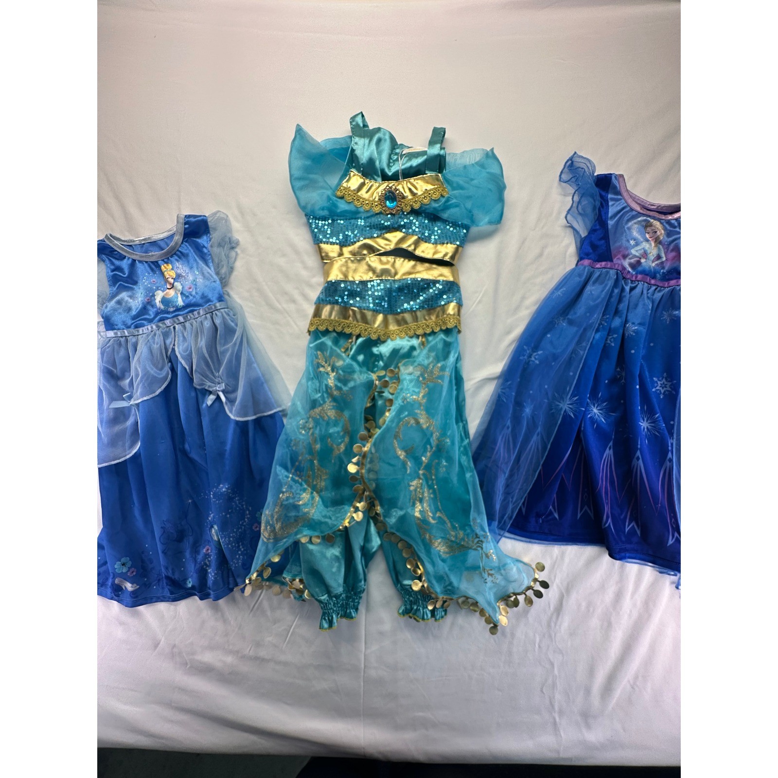Disney Princess Dress Up Costume Lot 3 Jasmine Cinderella Elsa Nightgown 2T