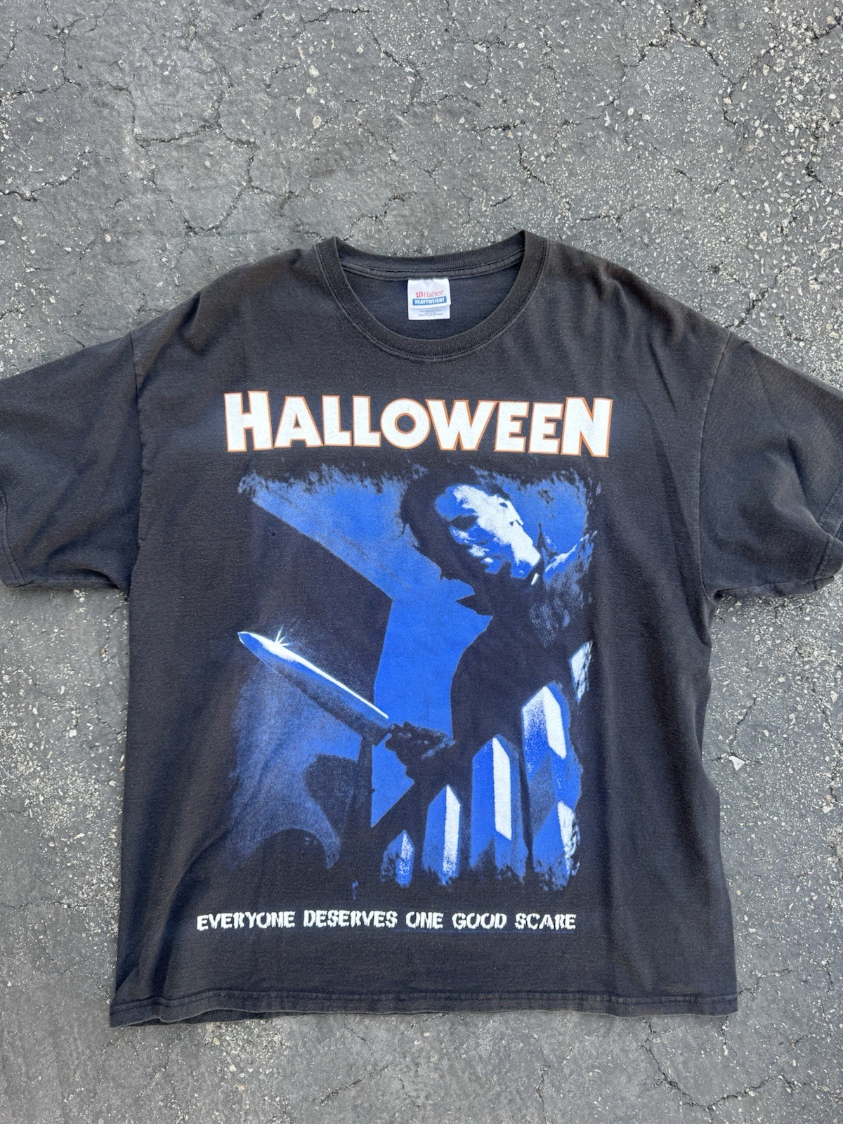 Vintage 2005 Halloween Michael Myers Balcony Horror Movie Promo Tee XL 23.5\