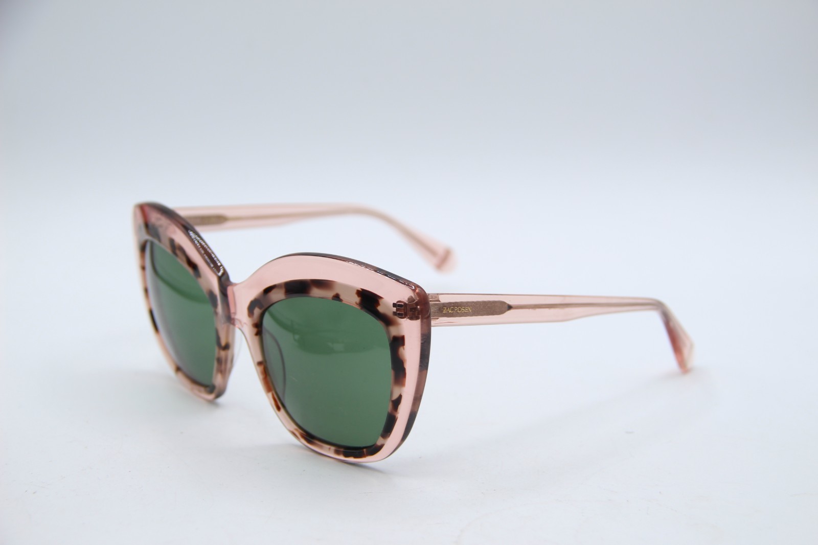 NEW ZAC POSEN YASMINE BH PINK HAVANA CLEAR AUTHENTIC FRAMES SUNGLASSES 53-22