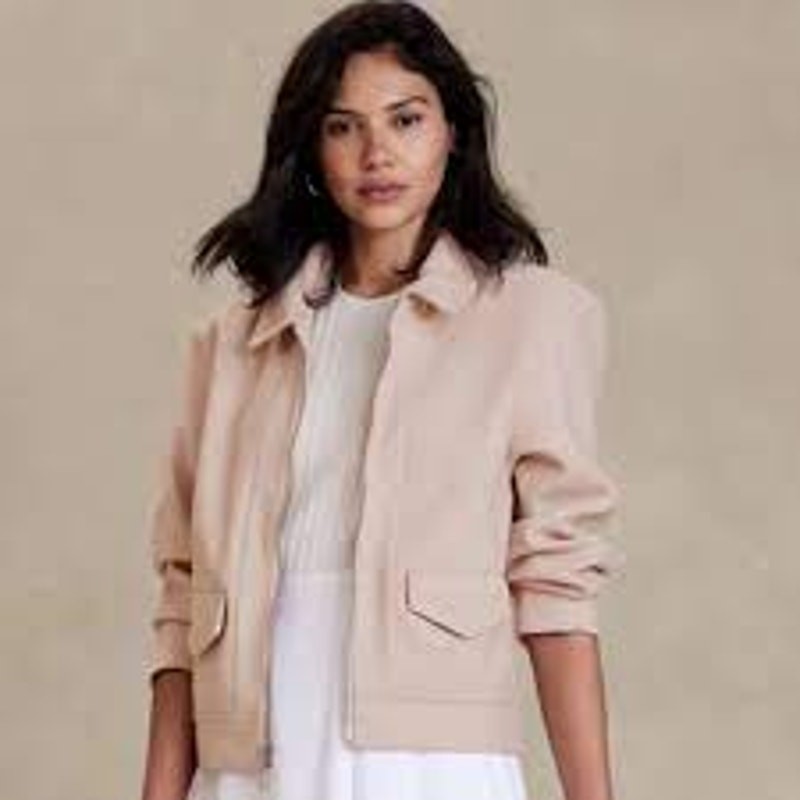 Banana Republic Melton Volume Sleeve Llama Hair Jacket Womens Size Large NWT