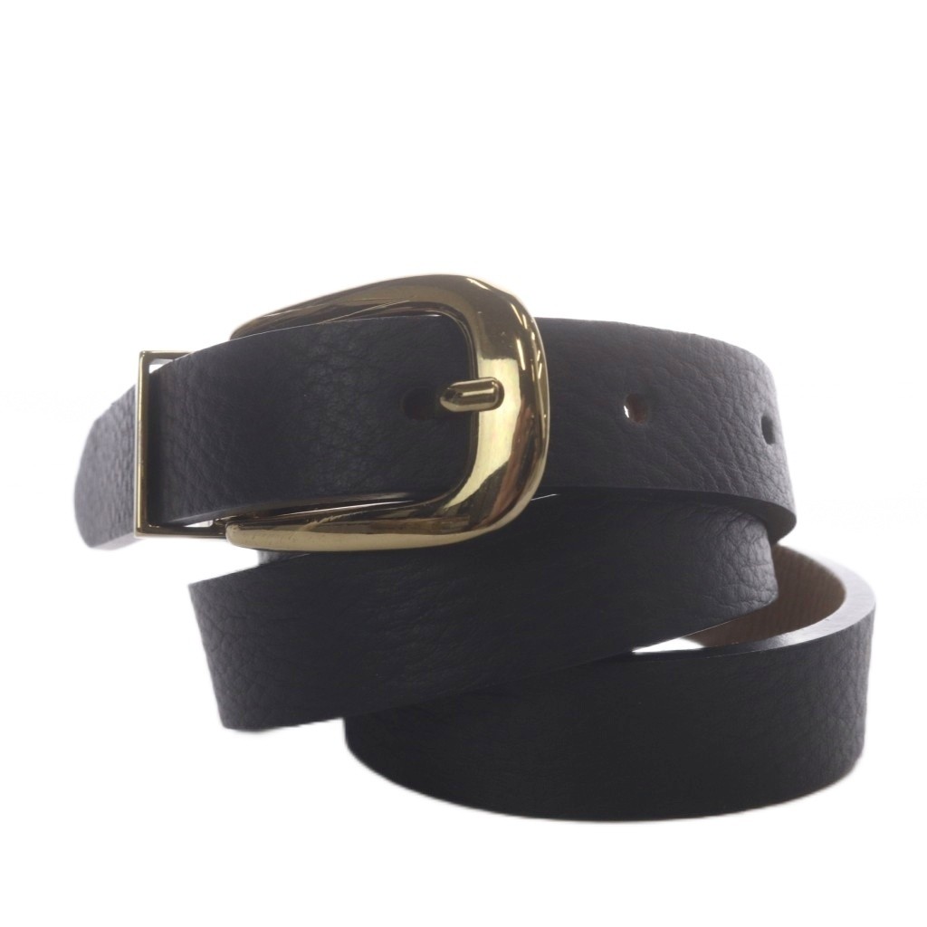 Mackintosh Philosophy Leather Plain Belt Women\'s Black