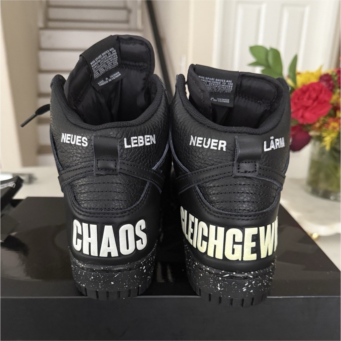 Nike x Undercover Dunk High 1985 Chaos Black/White Men’s US 8 DQ4121-001