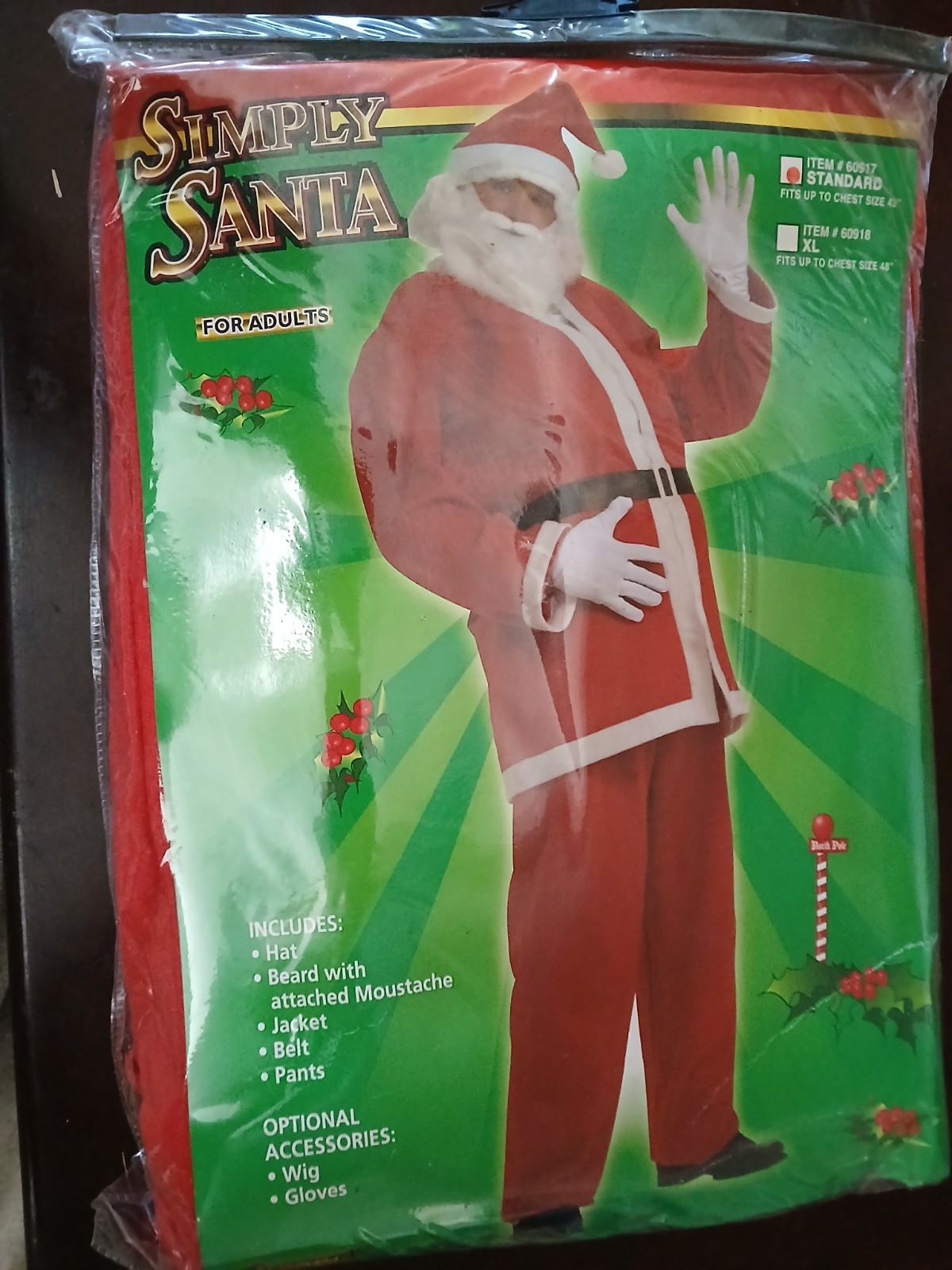 Simply Santa Claus Adult Holiday Costume Christmas Outfit -Standard Size