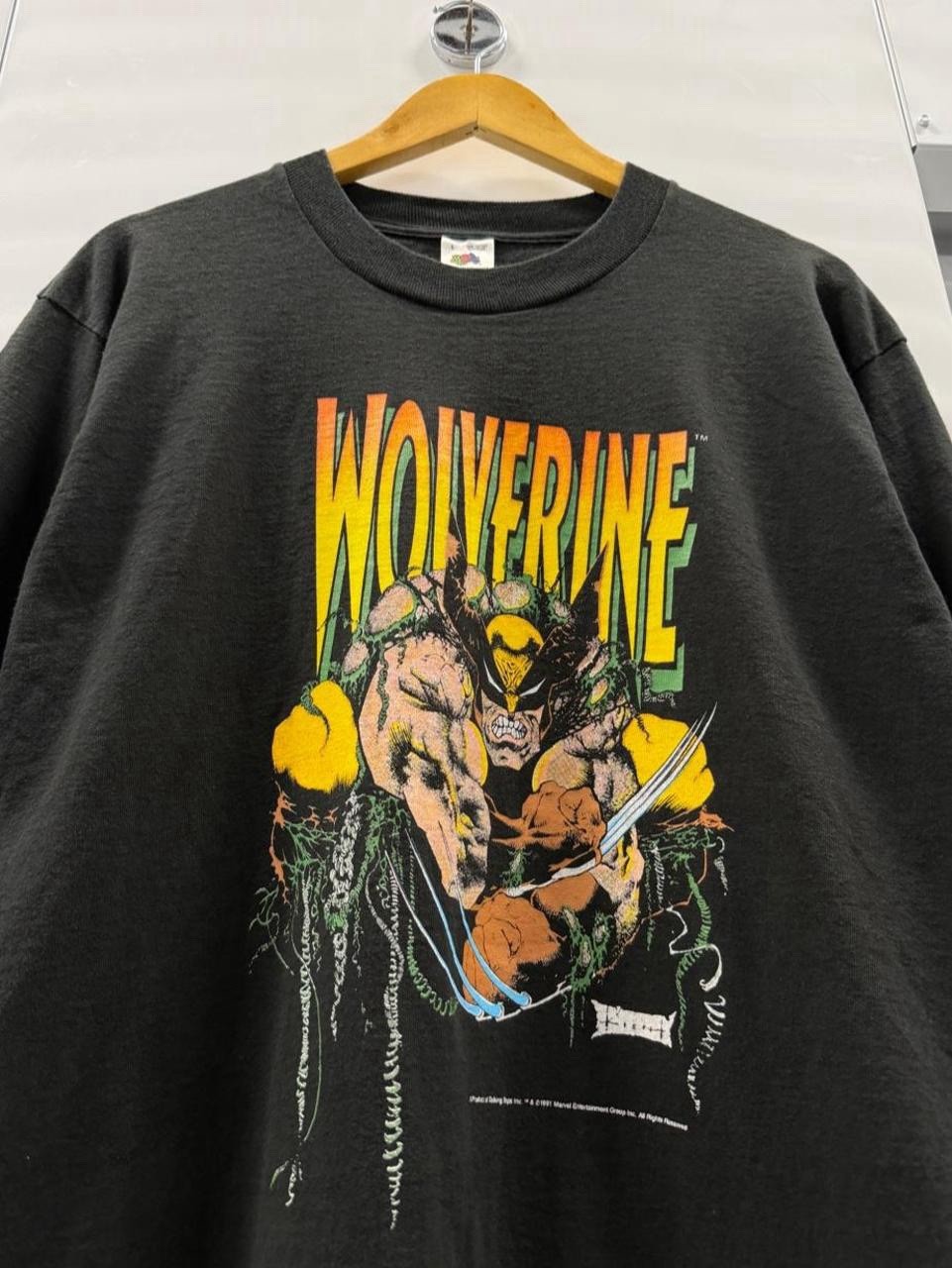 Rare Vintage 1991 Wolverine Marvel Comics Sam Keith Artwork Sz L Black T Shirt