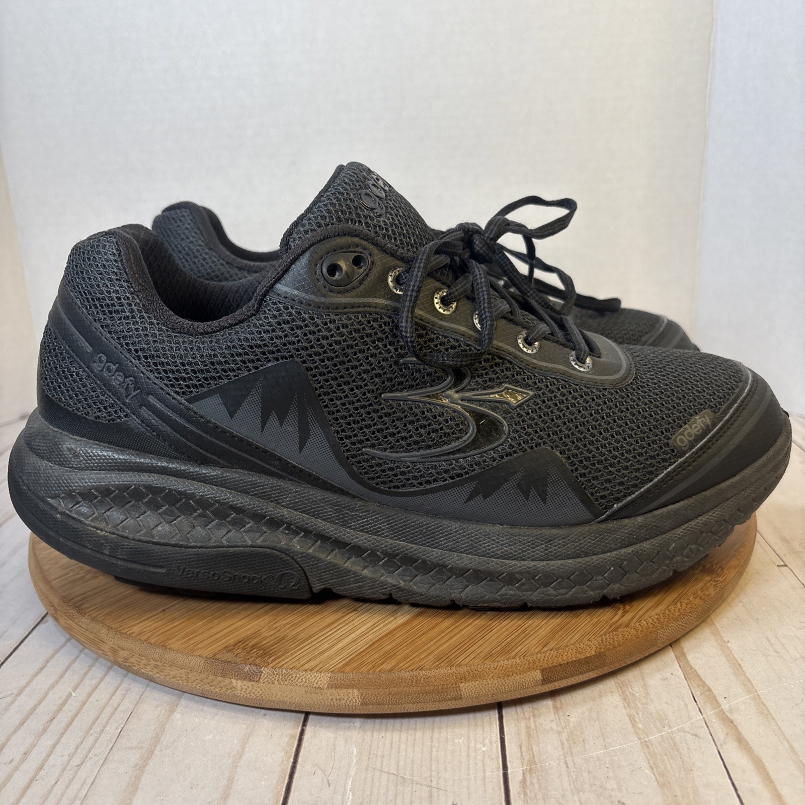 Gravity Defyer Shoes Mens GDEFY Ion Black 10.5 Comfort Fit Sneakers Shock Absorb