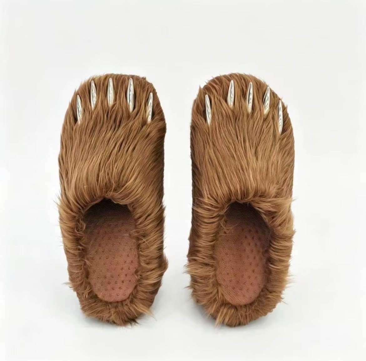 New Trending Fur Bear Claws Mules Custom Shoes