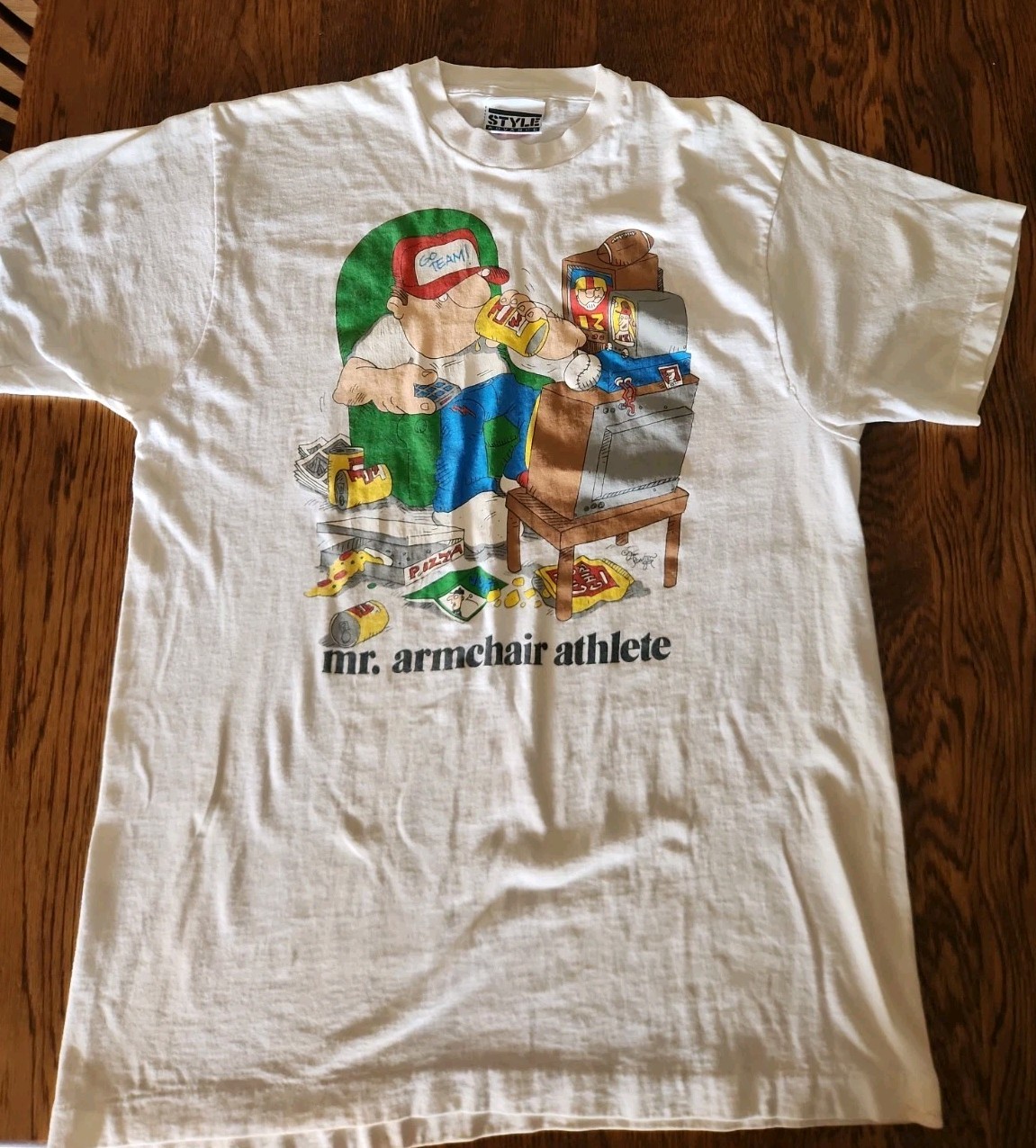 Vintage 1989 Jim Benton Mr Armchair Athlete Men’s XL TShirt Made In USA 