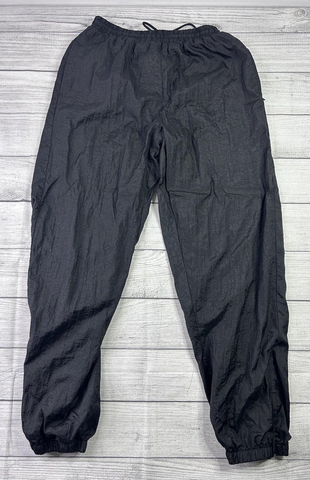 Vintage Givenchy Active Wear Nylon Track Pants Mens M Black Ankle Zip 90s