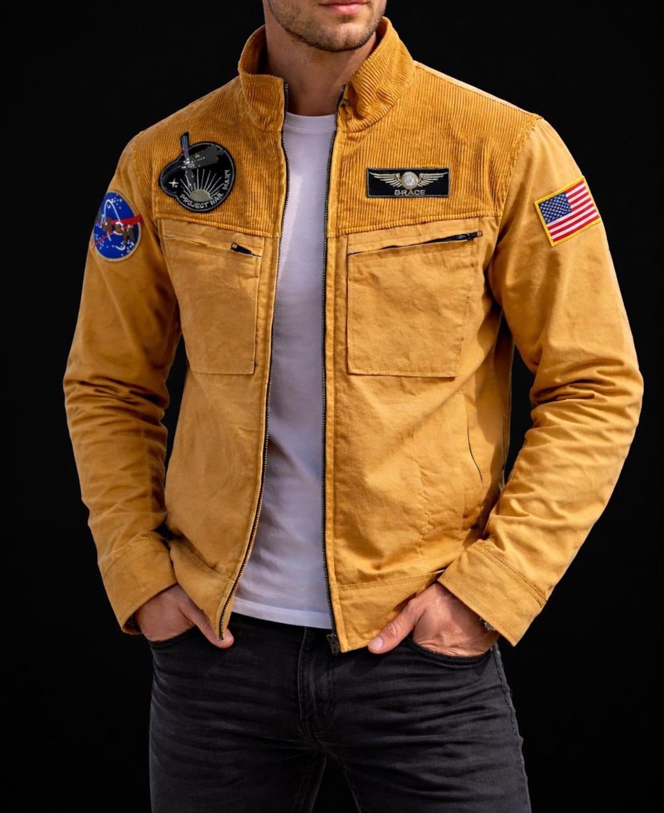 Project Hail Mary Ryan Gosling Astronaut Jacket Yellow Sci-Fi Space Uniform Coat