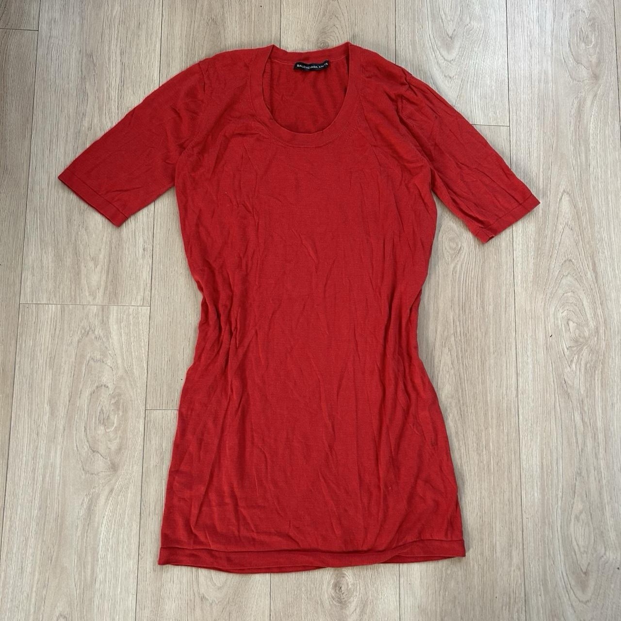 Vintage Designer Balenciaga 80s/90s Single Stitch Knits Dress Shirt
