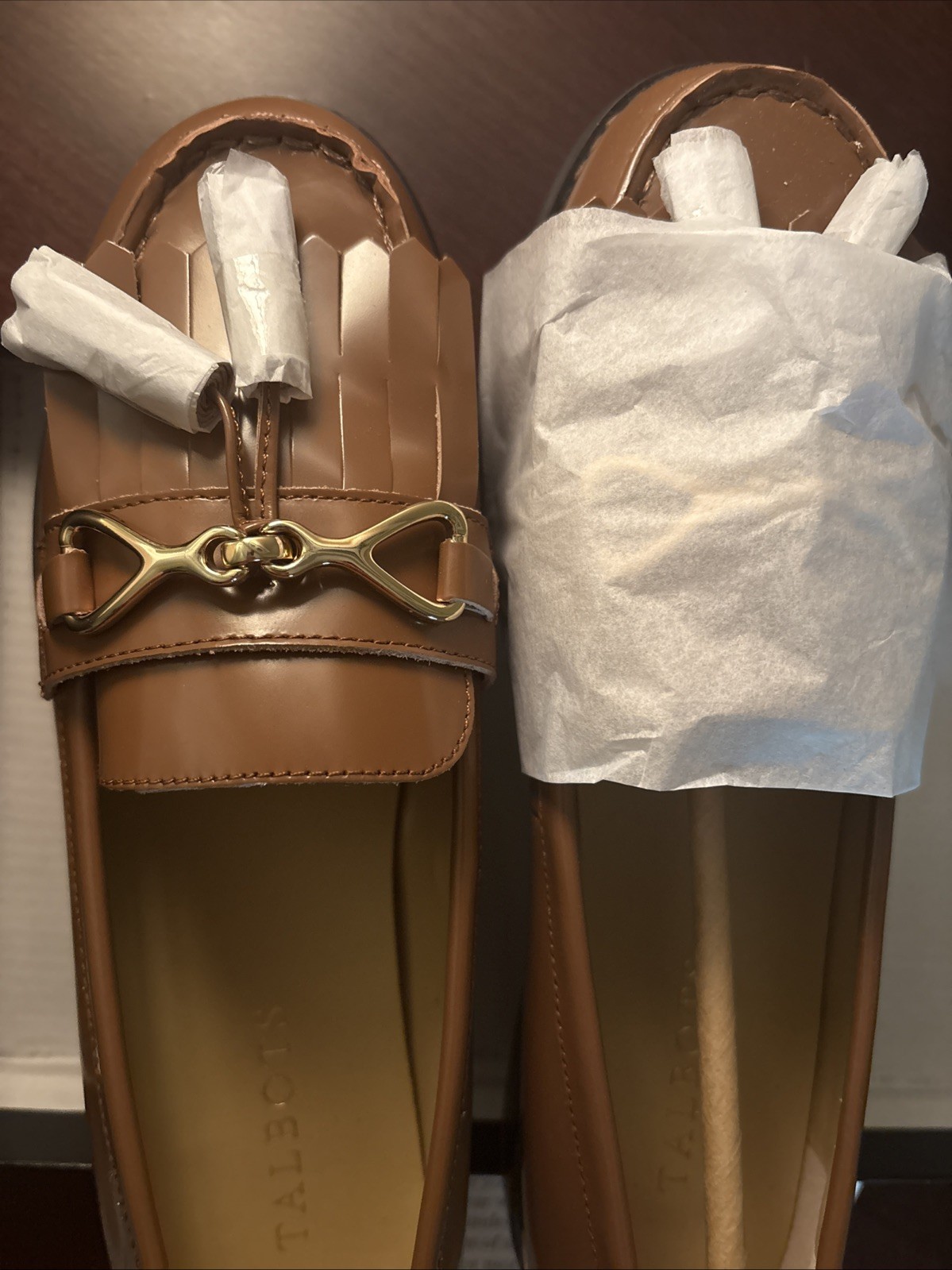 NIB Talbots Women’s Shoes 7.5 Cognac Loafer Style