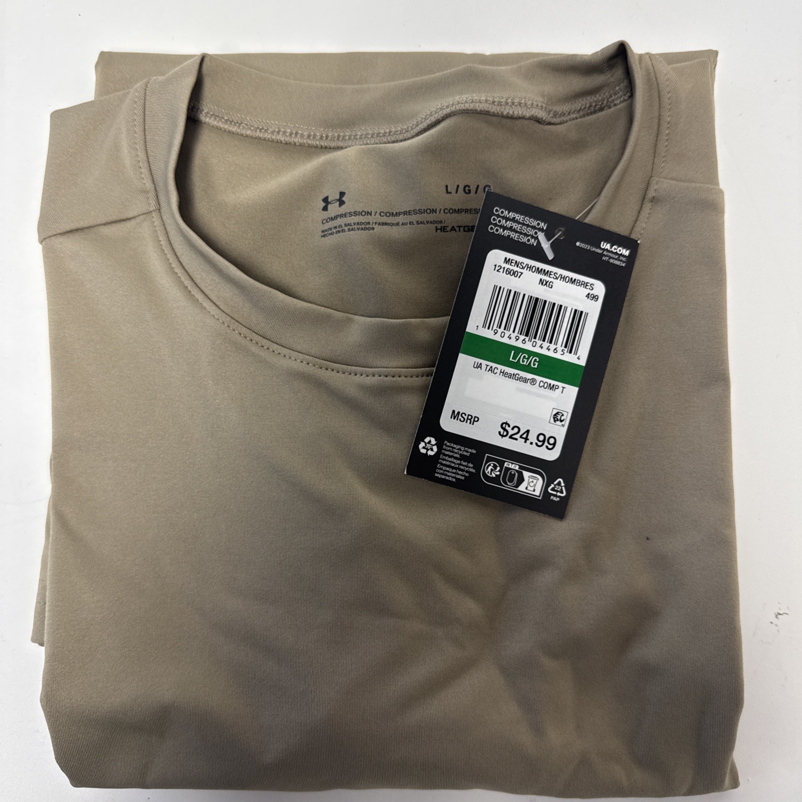 Under Armour Heat Gear Compression T-Shirt 499 Sz L