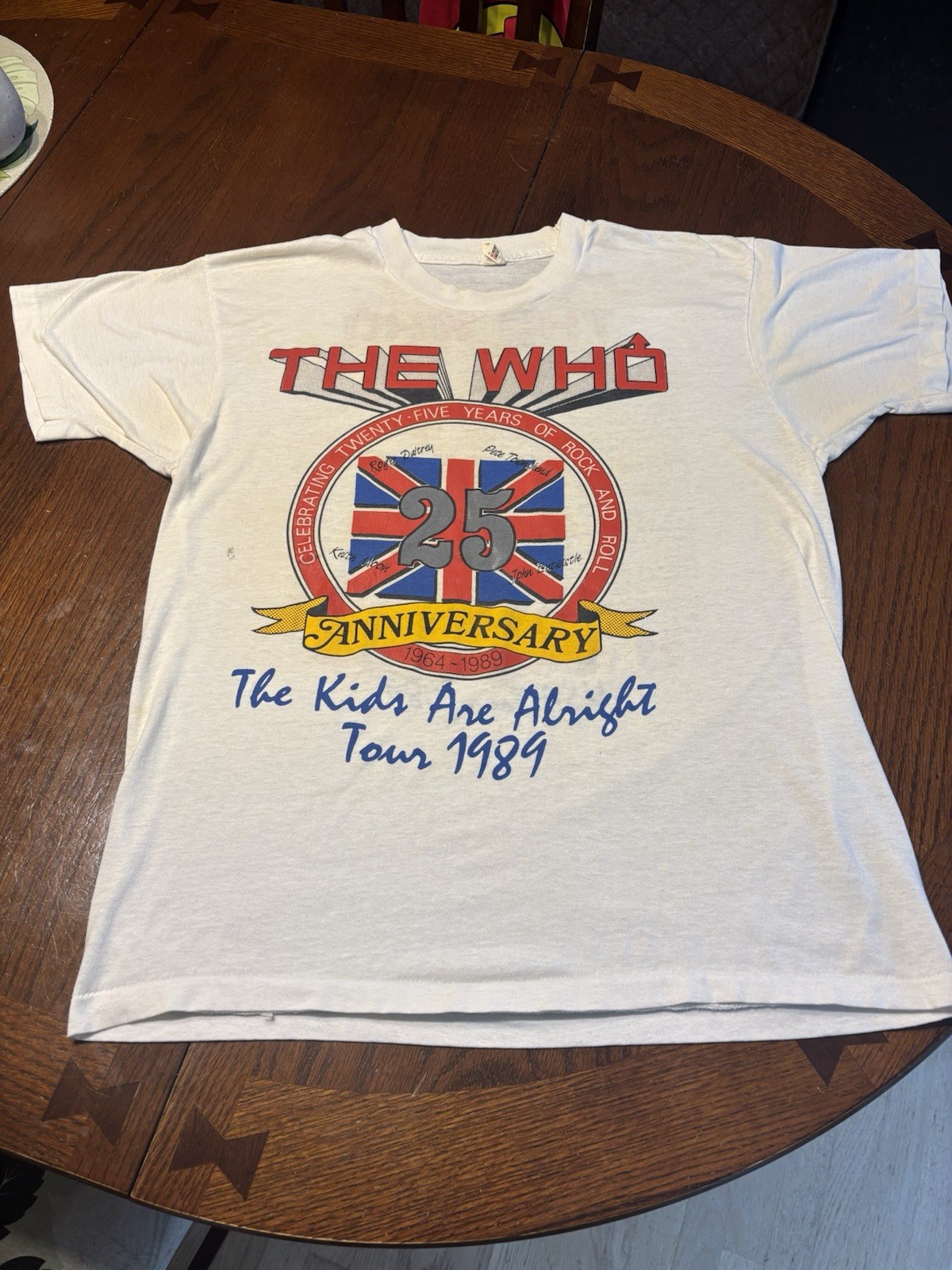 Vintage 1989 The Who 25th Anniversary Tour Shirt Screen Stars XL Single Stitch