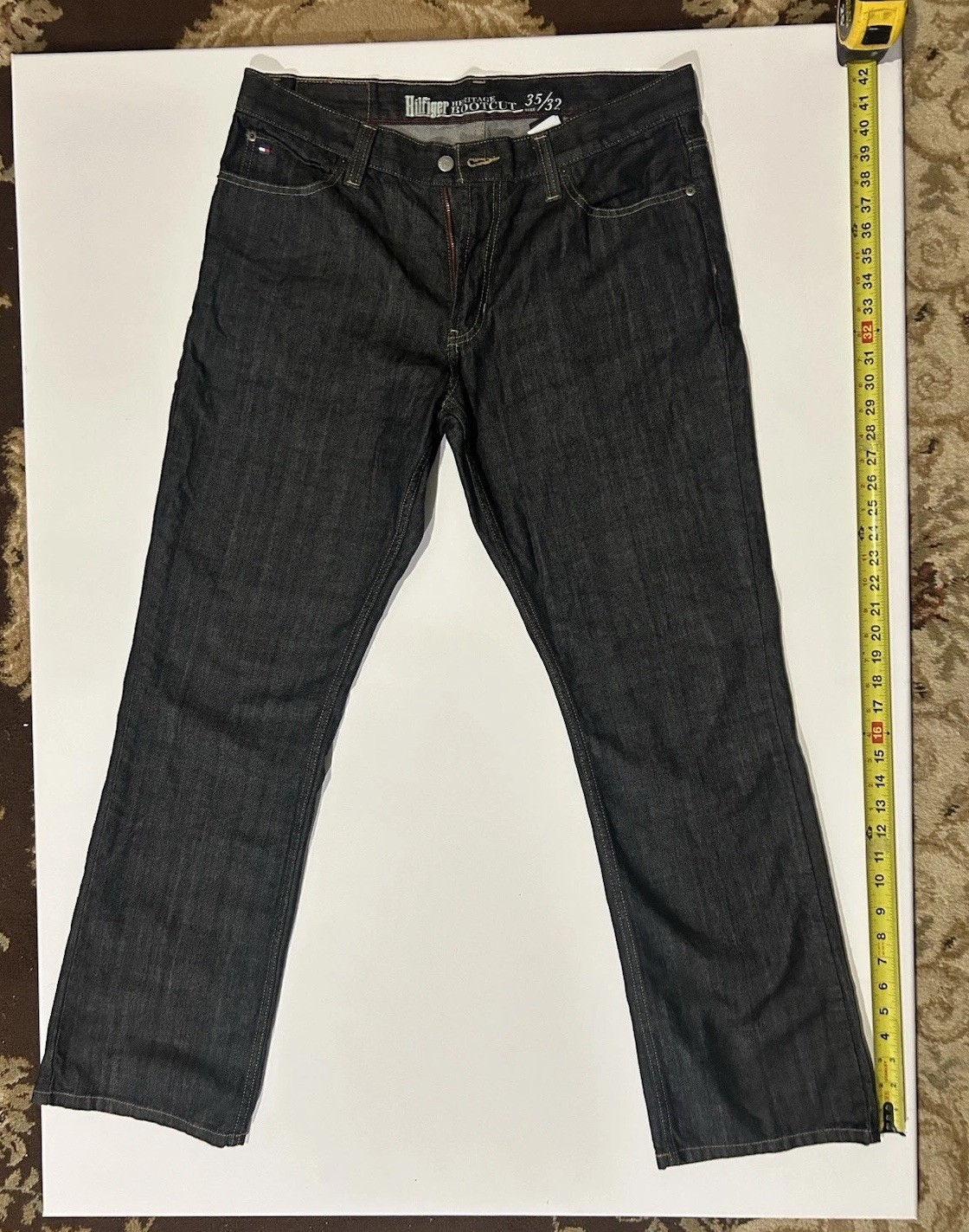 Tommy Hilfiger Heritage Bootcut Jeans Mens 35x32 Blue Indigo Goods Denim Y2K
