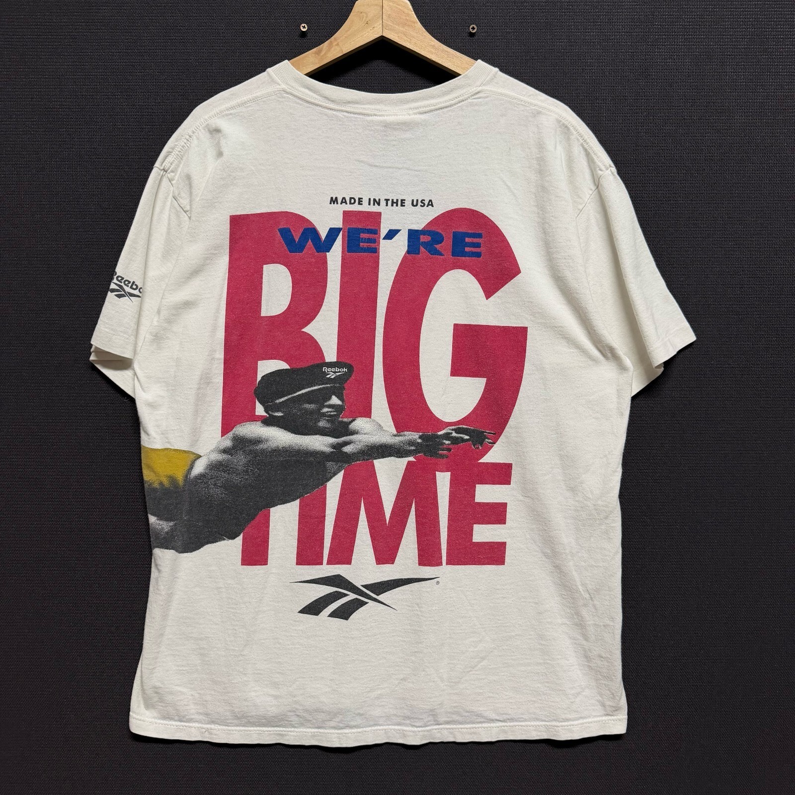 Vintage 1990s Reebok Volleyball Big Time Graphic T-Shirt Made in USA