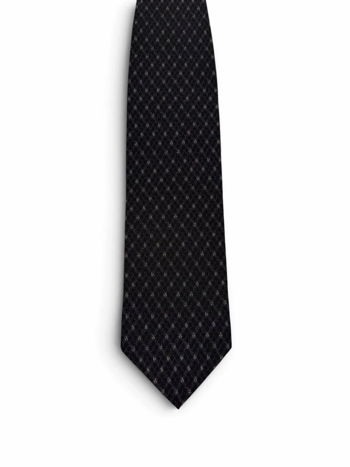 Giorgio Armani Silk Geometric Pattern Tie Black