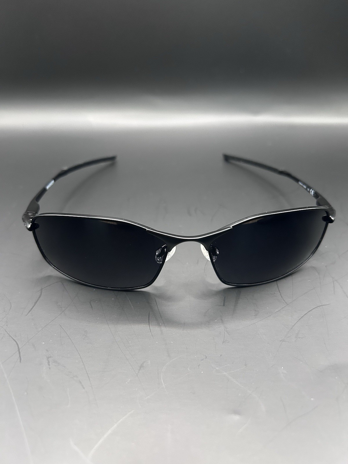 New Oakley WHISKER 4141-0160 Sunglasses Satin Carbon w/ Prizm Black iridium
