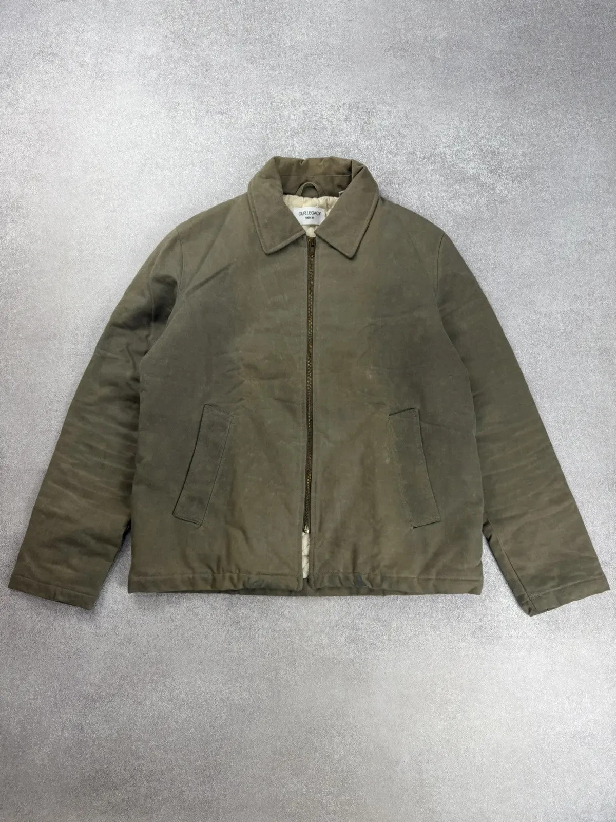 Our Legacy Blouson Zip Elephant Dry Wax Jacket Size M