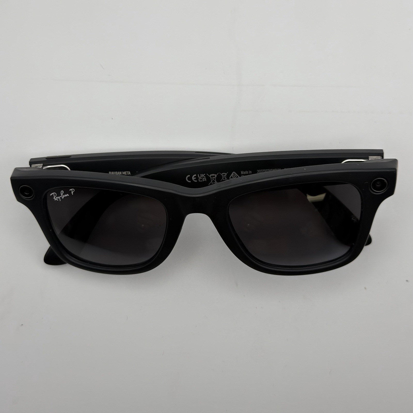 Ray-Ban Meta Wayfarer Gen 1 Smart Glasses Black w/ Sunglasses Case - Excellent