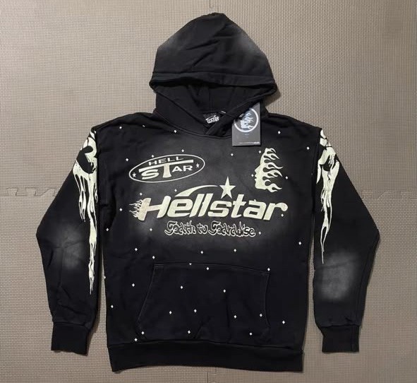 Hellstar Retro Washed .  Hoodie  Casual Hoodie SIZE S-M-L-XL       