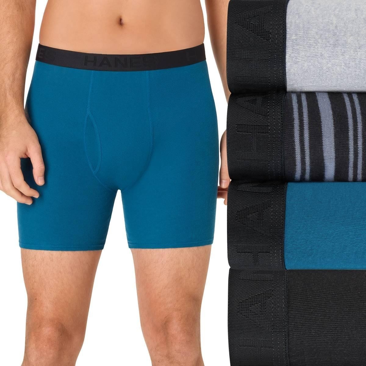 Hanes Ultimate Underwear Boxer Briefs Pack 4-Pack Size L K6006