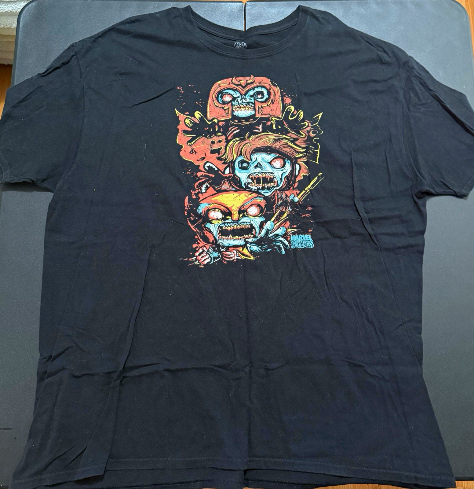 Funko Pop Tees Marvel Zombies Mens Black Cotton Crew Neck Tee 3XL