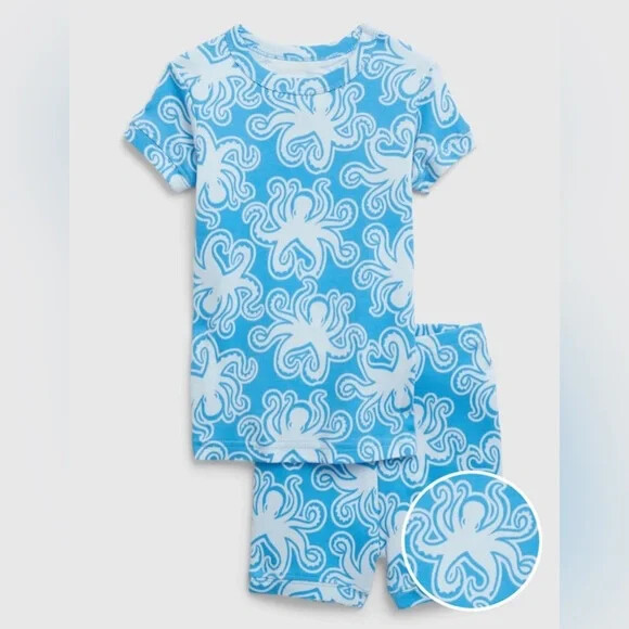 NWT Baby Gap Boys Short Pajamas aqua octopus sea life    u pick size