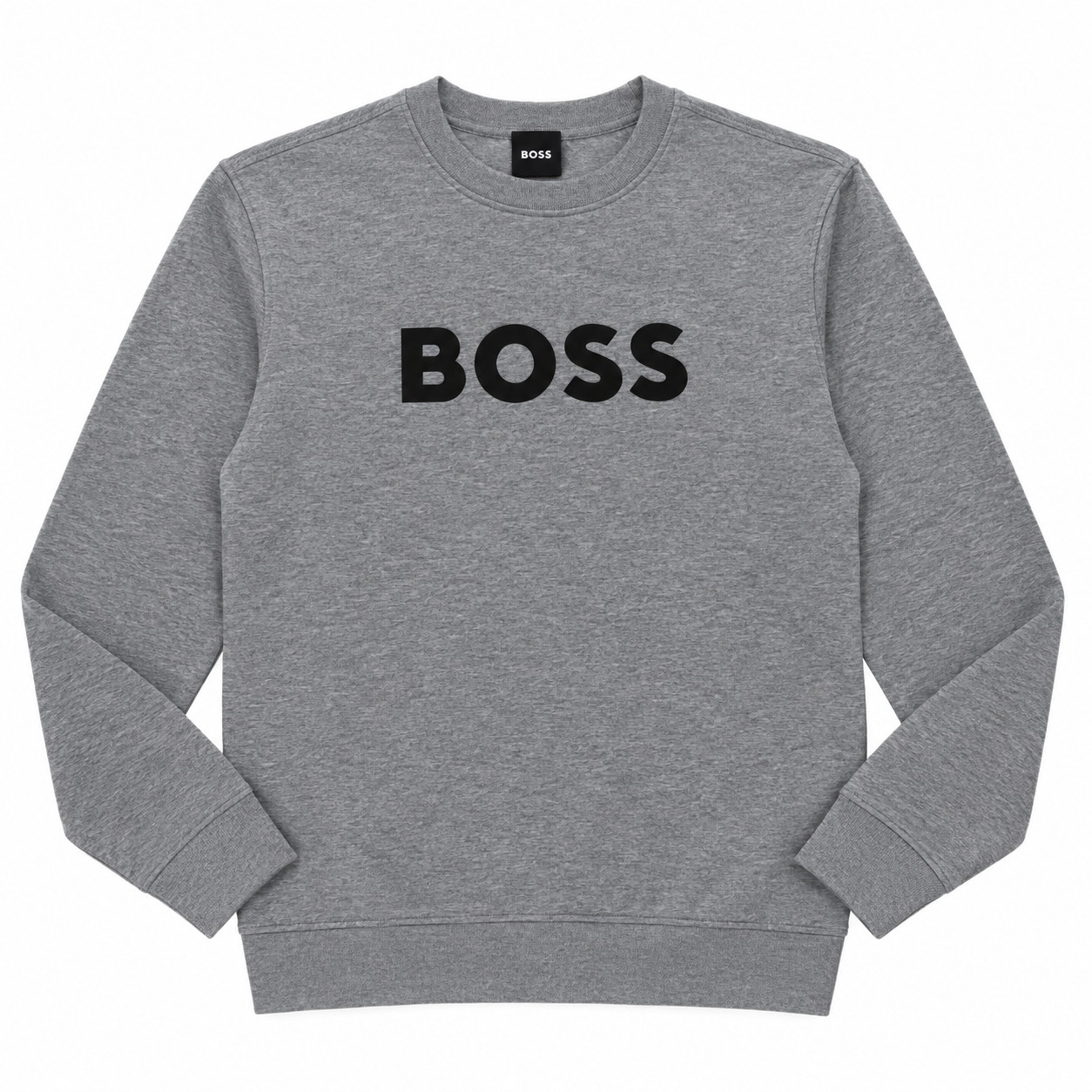 NWT Hugo Boss  Sweatshirt Logo Print Gray Size  S-2XL