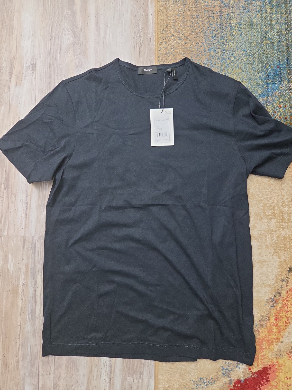 $85 NWT Theory Precise Tee Men\'s Blue Cotton Jersey Crew Neck, Medium