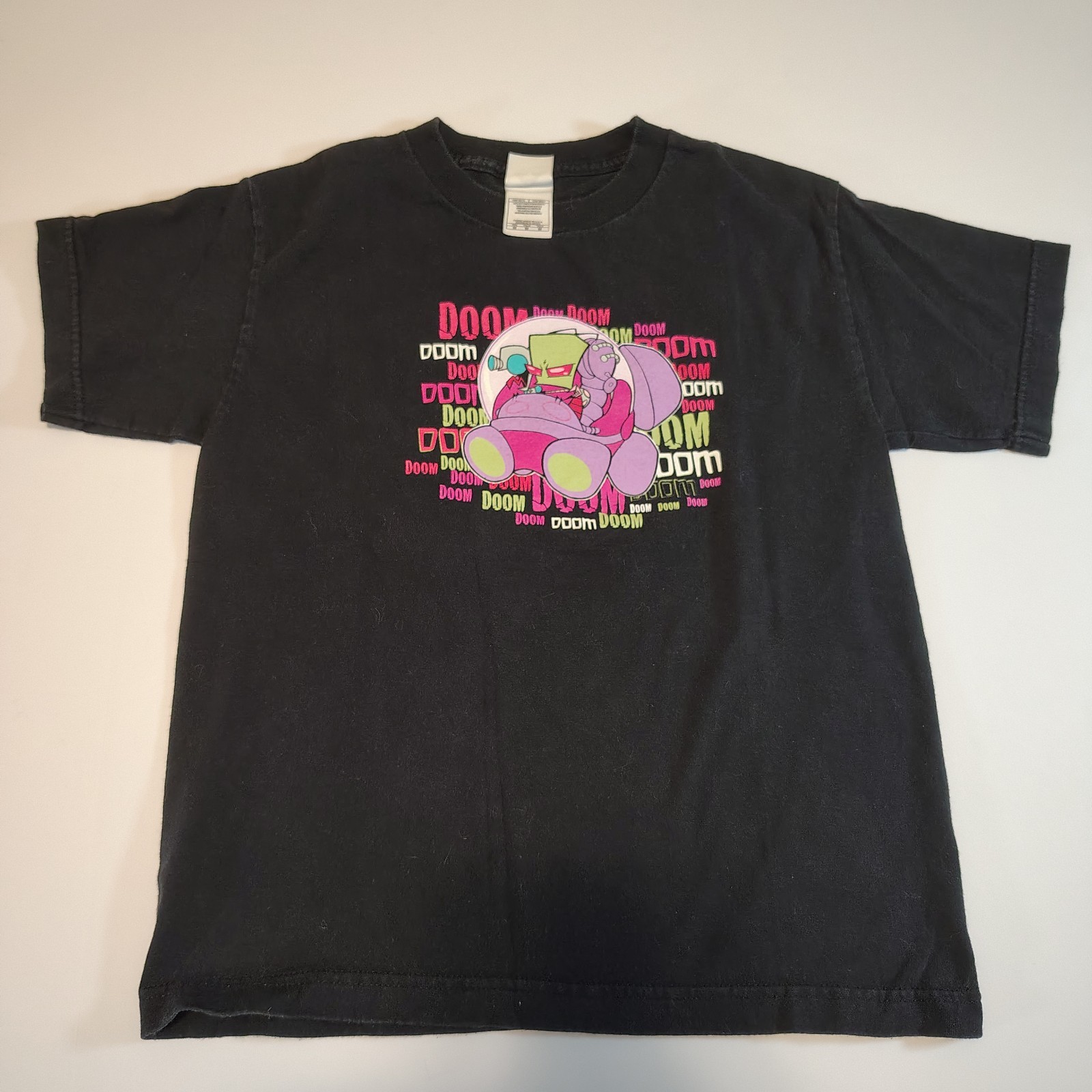 Vintage 90s Y2K Invader Zim Doom Doom Shirt Youth  Size Medium 